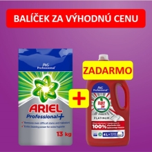 Balíček 1x Ariel Professional+ 13KG + Jar Platinum 4L ZDARMA